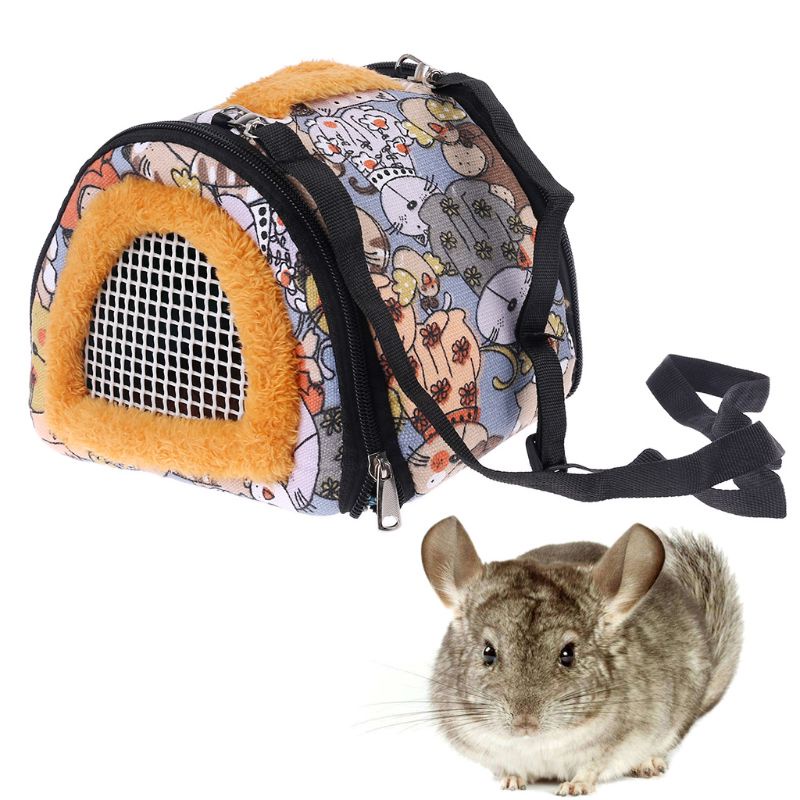 Lucky Túi Địu Chuột Hamster Cỡ Nhỏ Có Dây Đeo Thoáng Khí Nhỏ Mang Đi Ra Ngoài