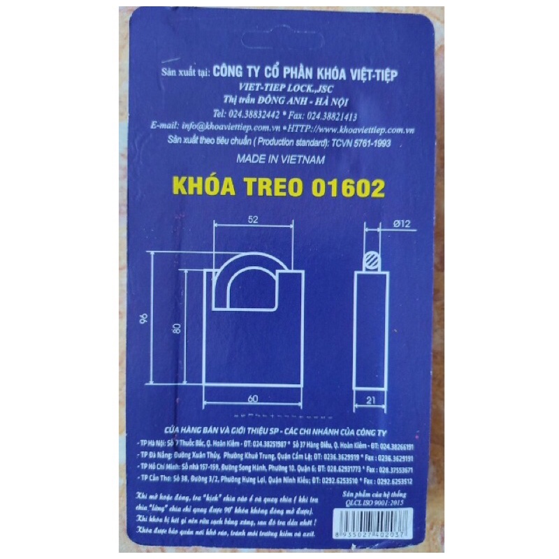 ổ khoá việt tiệp chống cắt ( có sao chép thêm chìa , 7k - 10k 1 chìa ) loại lớn khoá chìa