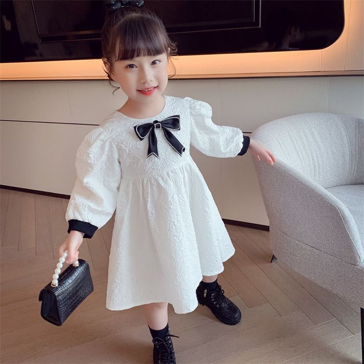 Cô gái váy mới đại học váy dài tay váy công chúa trẻ em