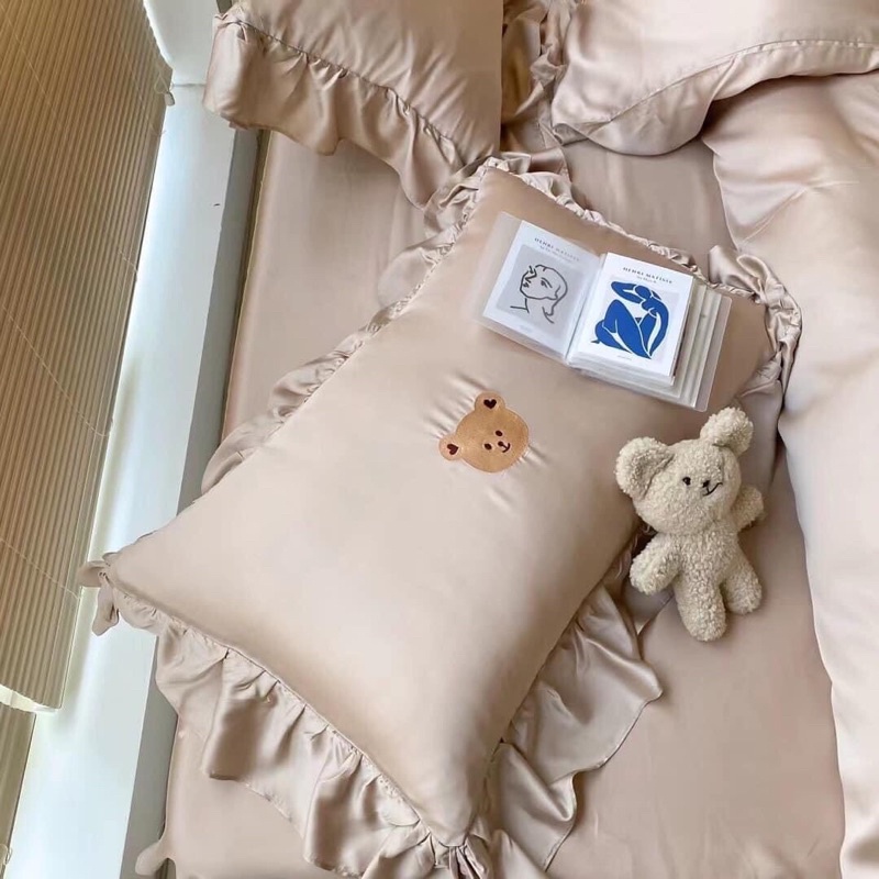 Chăn ga gối tencel Teddy Gấu 5 món