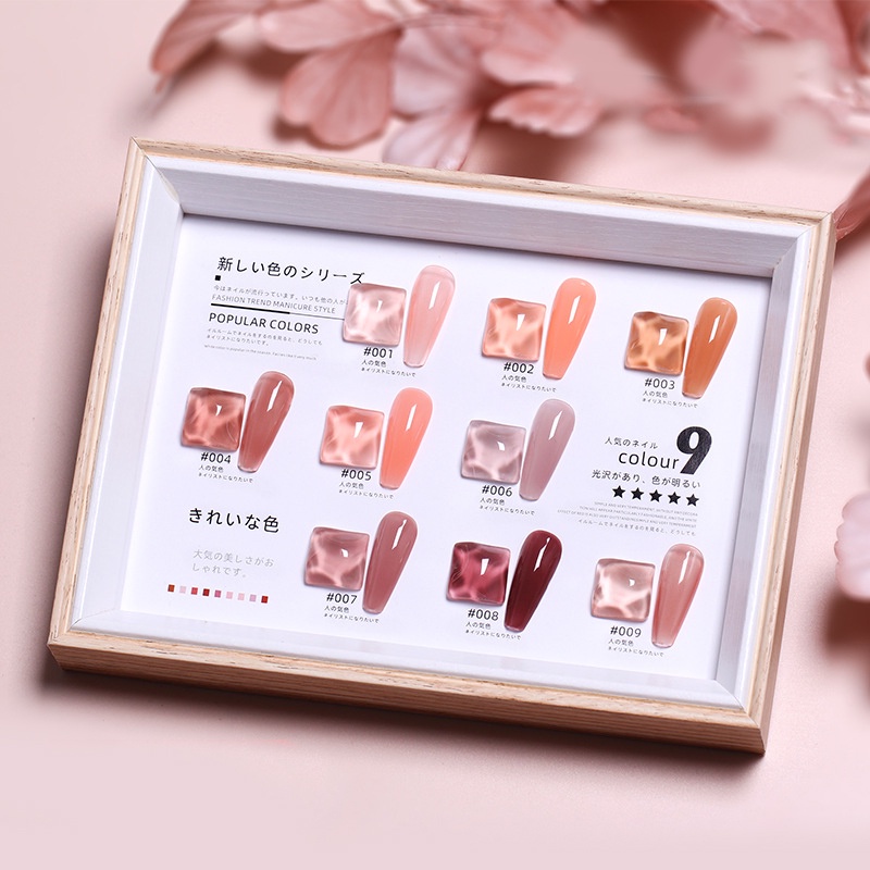 Sơn Móng Tay Gel Thạch Elano Sơn Móng Tay Trong Suốt Bộ Sơn Móng Tay Chất Béo Ngọc Bích Thẩm Thấu Băng Keo Làm Móng Tay Màu Keo Quang Trị Liệu Kodan Chuyên Dụng Okase