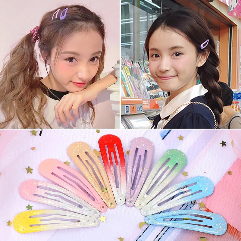 Kẹp tóc hình giọt nước màu sắc ngọt ngào xinh xắn cho bé