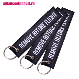 Móc khóa thêu Remove Before Flight