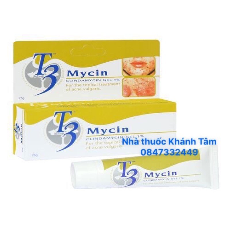 Kem T3 Mycin - Giảm mụn trứng cá, mụn kèm viêm, mụn ẩn | BigBuy360 - bigbuy360.vn