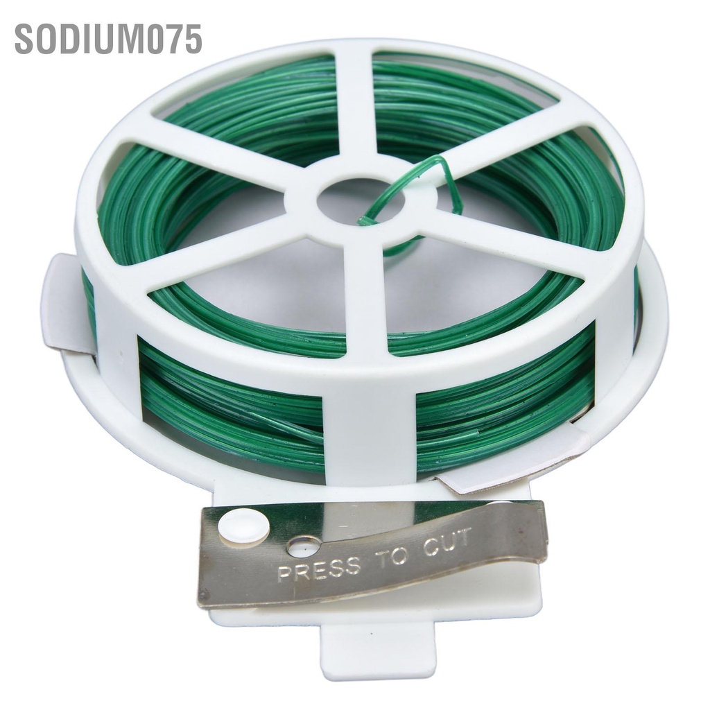 Sodium075 6 cái Dây cà vạt màu xanh lá cây Làm vườn Xoắn dây buộc leo để tự làm hoa cố định Hỗ trợ trồng
