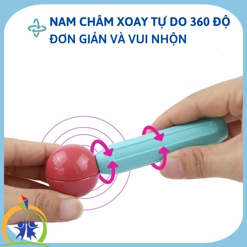 Xếp hình nam châm, Bộ đồ chơi ghép hình nam châm thông minh cho bé trai, bé gái GenKids