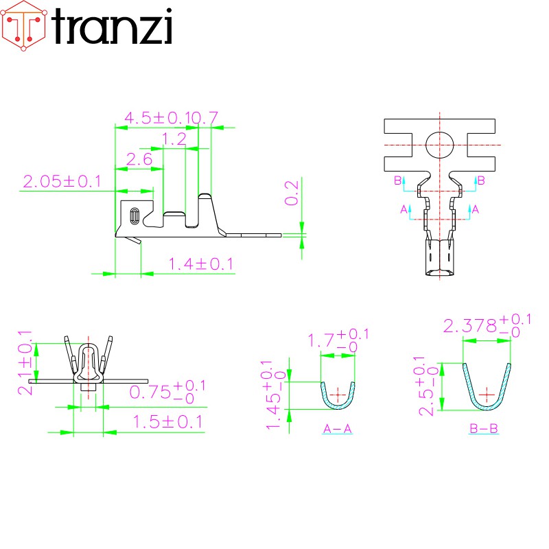 Lõi Header 2.0mm PH2.0 5.2mm - túi 100 cái