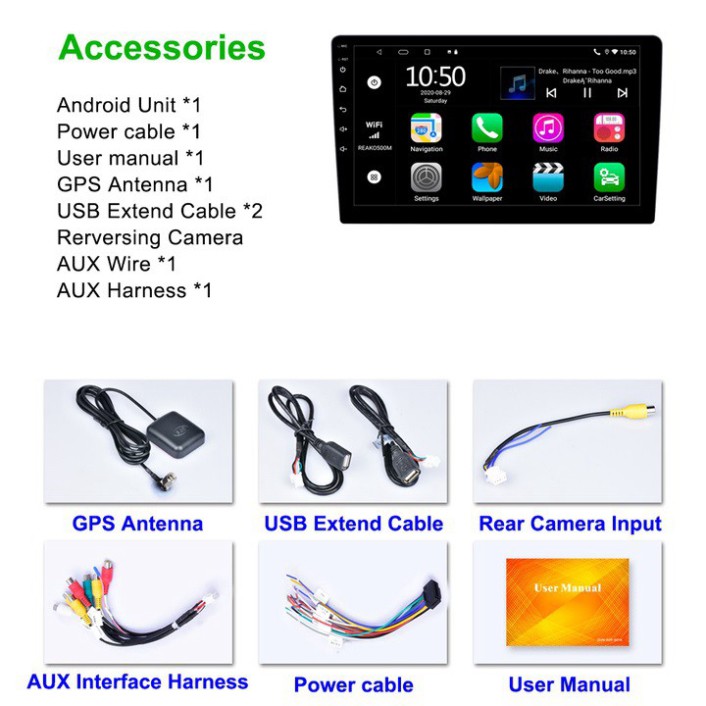 Sản Phẩm Màn hình DVD android 10.0, 4G, Wifi, Ram 3G, Rom 32G. Màn hình Qled 9 - 10 inch - Hàng Cao Cấp .