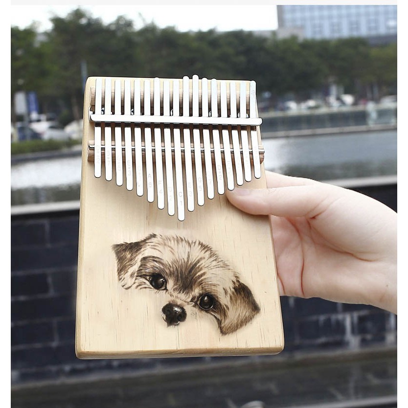 Đàn kalimba con cún 17 phím khắc nốt, tặng hướng dẫn tiếng việt chi tiết cho người bắt đầu