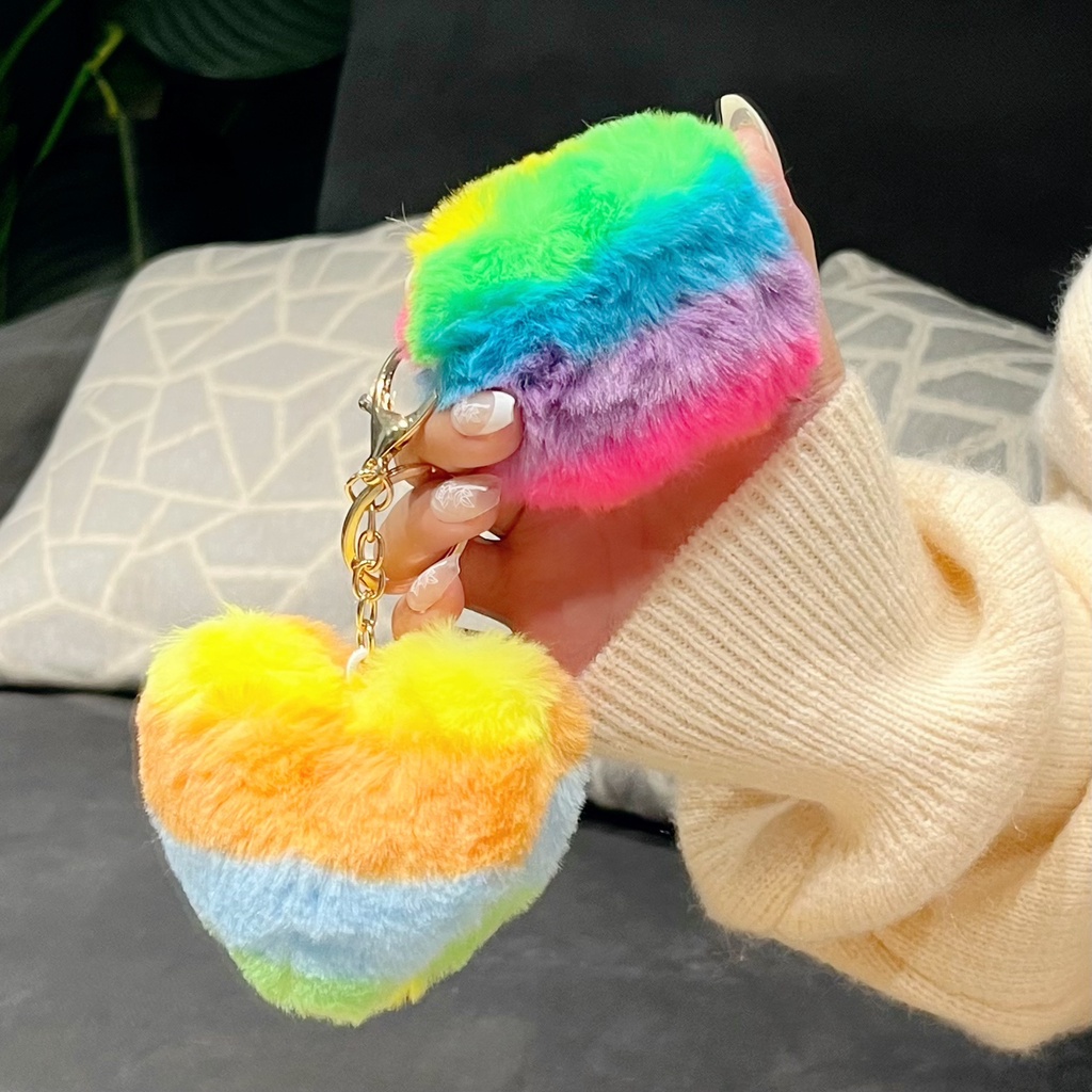 Vỏ Bảo Vệ Hộp Sạc Tai Nghe AirPods 1 2 3 Pro2 2022 Kết Nối Bluetooth Không Dây Chất Liệu Tpu Mềm Chống Trầy Xước Hình Trái Tim Màu Cầu Vồng