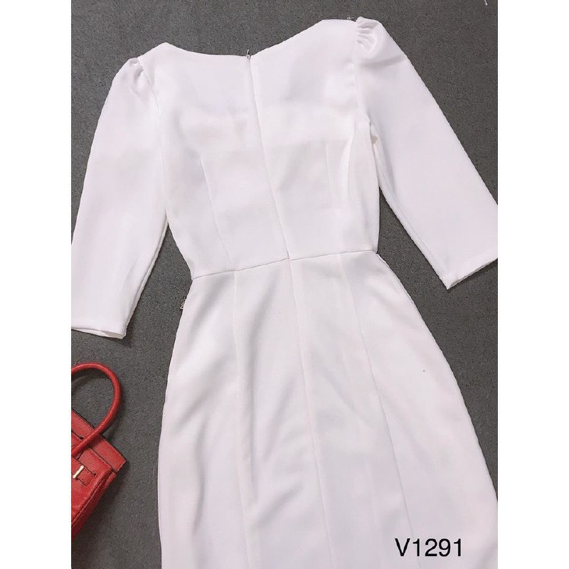 [ xả kho ] MiD Đầm kate Nhật trắng V1291 dáng suông Mie Design kèm ảnh thật