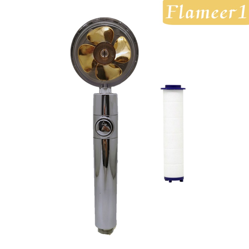 [flameer1] Đầu Vòi Hoa Sen Dạng Xoay Với Quạt Nhỏ Dễ Lắp Đặt Cho Phòng Tắm
