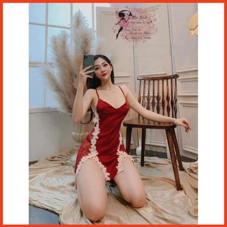 Váy ngủ nữ, váy 2 dây mặc nhà kiểu dáng đẹp, chất lụa Latin mát, mịn, hàng đẹp may kỹ, phom dưới 58kg- tùy chiều cao | BigBuy360 - bigbuy360.vn