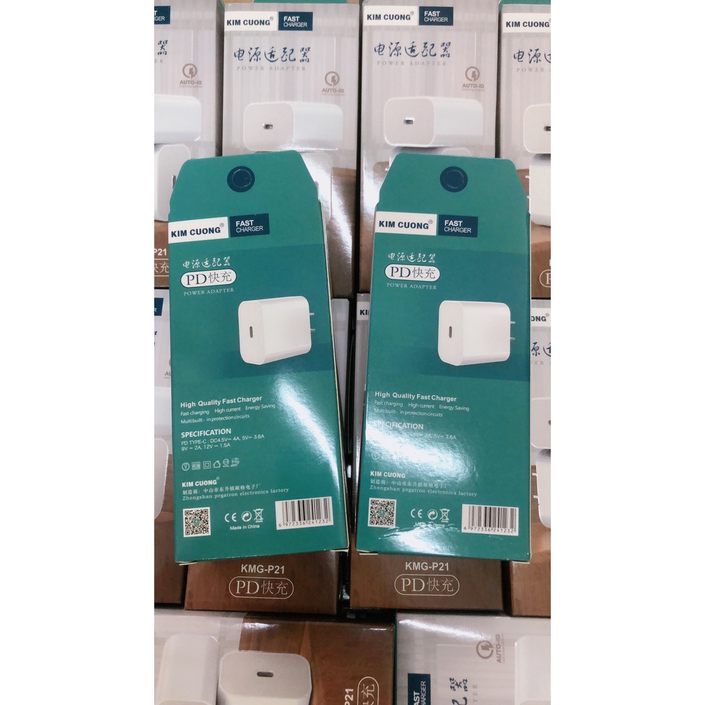 Sạc nhanh PD IPUSB-C,sạc PD kim cương KMG PD21 USB-C To Phù Hợp Với nhiều dòng máy 8>11 12promax