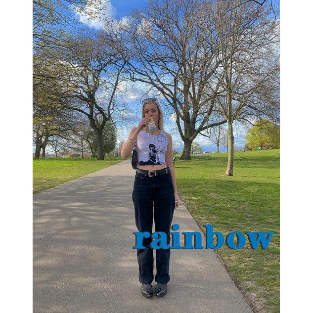 Áo Tank Top Nữ Cổ Tròn In Chữ Và Người Màu Cầu Vồng | BigBuy360 - bigbuy360.vn