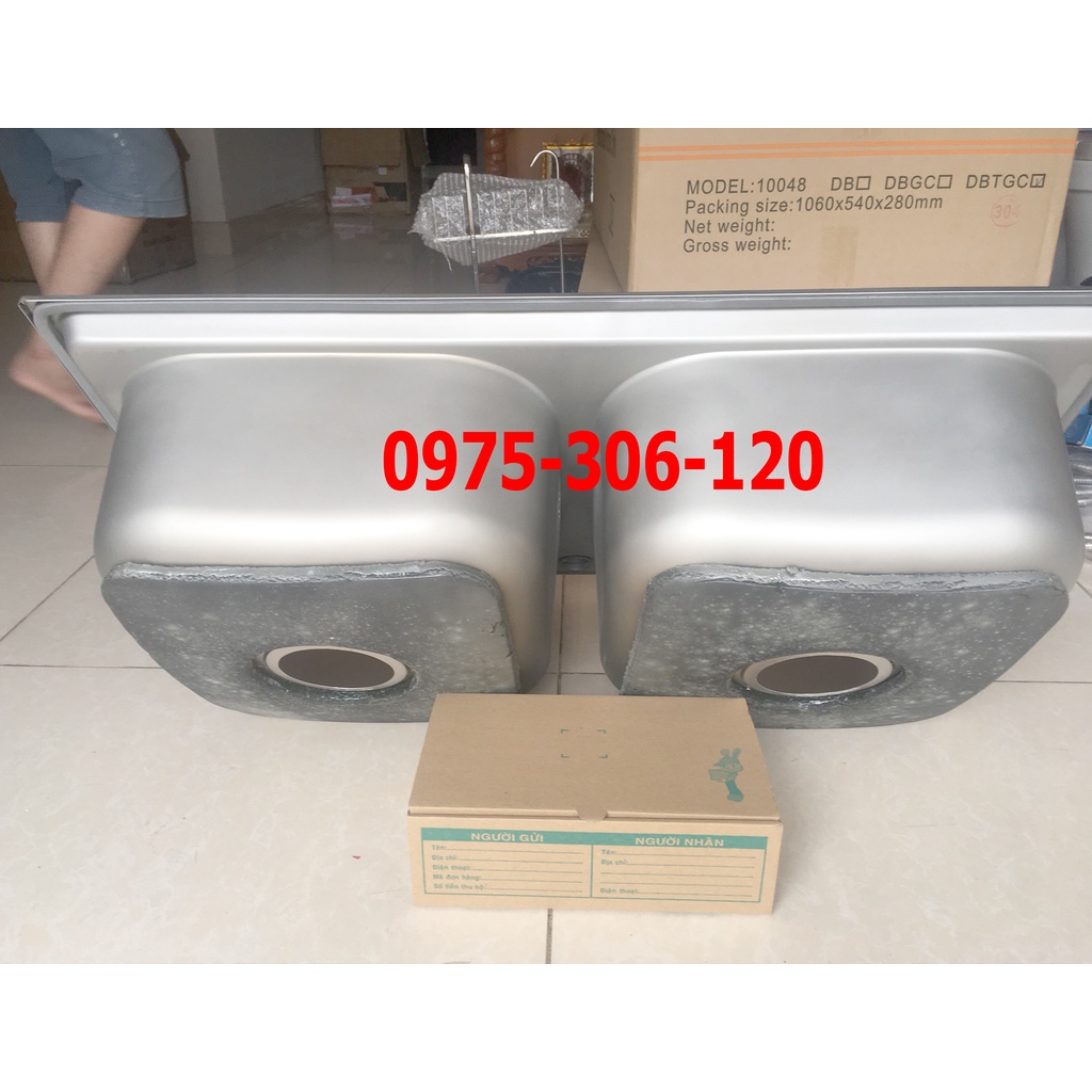 [GIÁ KH.O 300K] Chậu Rửa Chén Bát INOX SUS 304 N10 7843 và Bộ Xả chậu thoát nước chống hôi