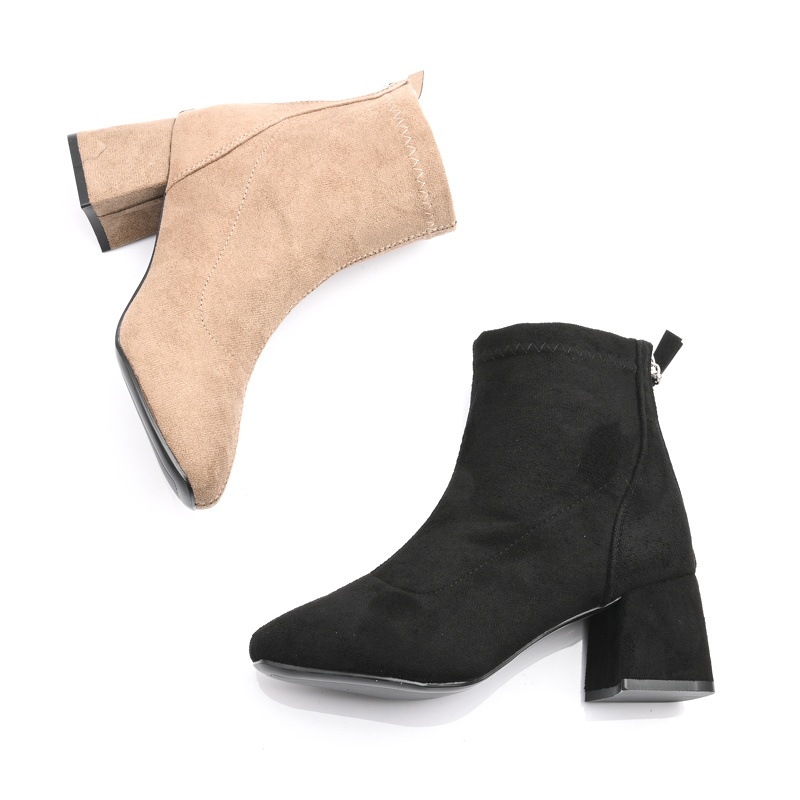 10309 Boot da lộn gót vuông 5p mymyshoes | BigBuy360 - bigbuy360.vn