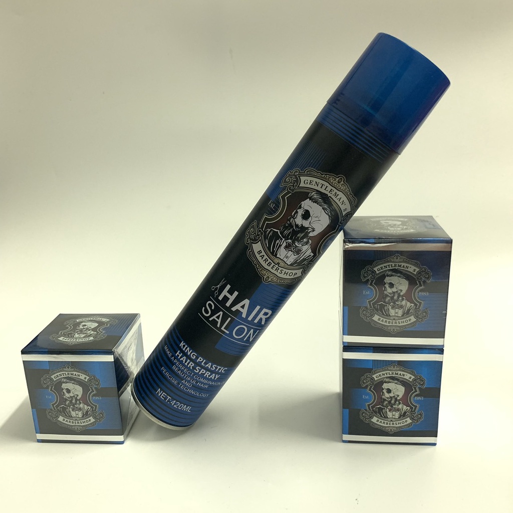 COMBO Sáp Wax vuốt tóc GENTLEMAN"S Clay Wax+ GÔM BARBERSHOP.