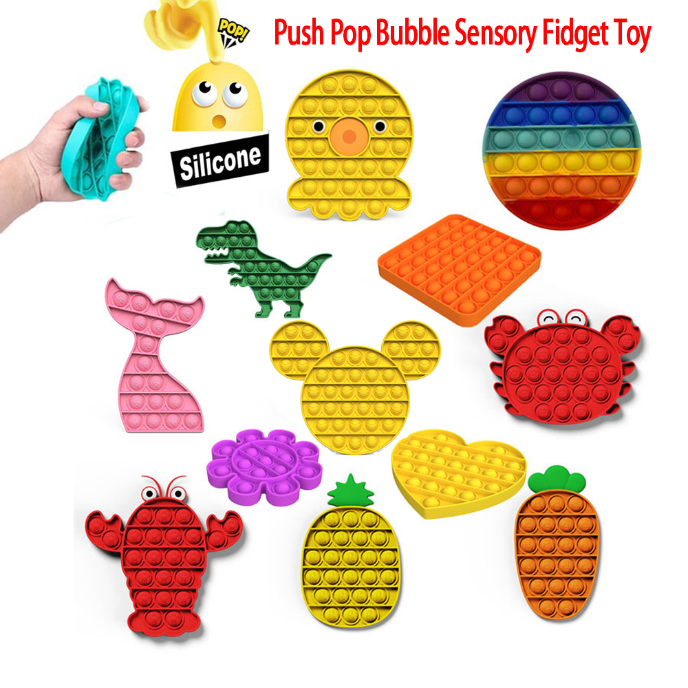 Push Pop it fidget toy Bubble Sensory Fidget Toy Adult Kid Funny Anti-stress Pops It Fidget Reliver Stress