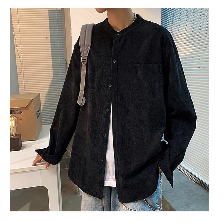 Áo sơ mi unisex chất lIệu vải nhung tăm mềm mịn dày dặn không bai xù, phong cách trẻ trung năng động AUTOMAN A47