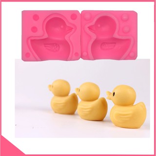 Khuôn silicon 4d làm bánh rau câu hình vịt con