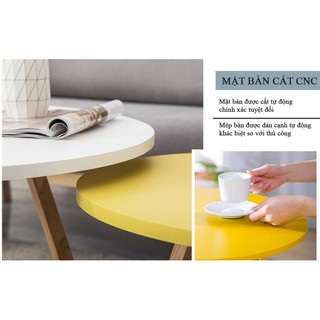 [COMBO] Bàn Trà Sofa Chân Gỗ Sồi Cao Cấp