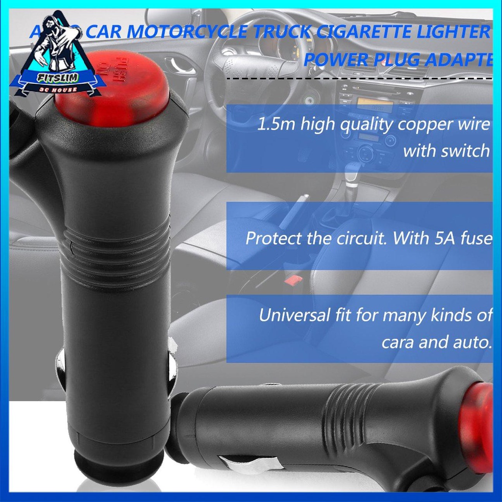 Ổ Cắm Bật Lửa 12v 24v Cho Xe Hơi 1.5m