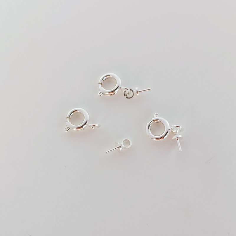 Mặt Dây Chuyền Ngọc Trai Có Nắp Đậy DIY Màu Bạc Dày Dặn DIY