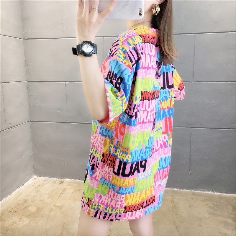 T-Shirt Female Short Sleeve 2021 New Summer Dress Long Models Small Daisy Korean Version Of Loose European Clothing Semi