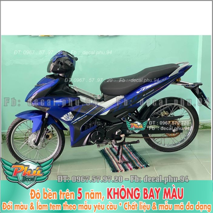 Tem rời Exciter 150 Y15ZR Xanh đen Gp (X) -1
