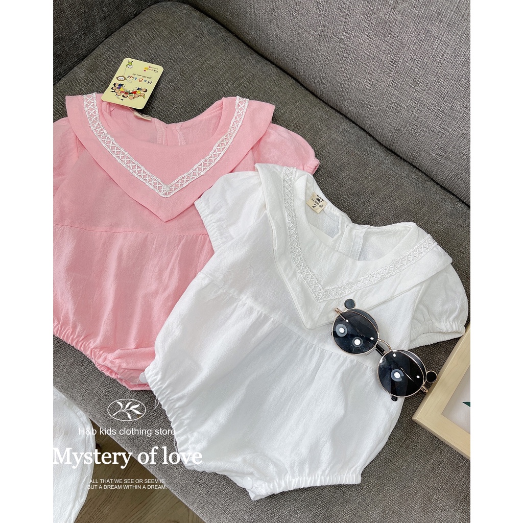 Bodysuit cho bé gái sơ sinh 1 2 tuổi, body đũi kèm mũ cho bé siêu xinh