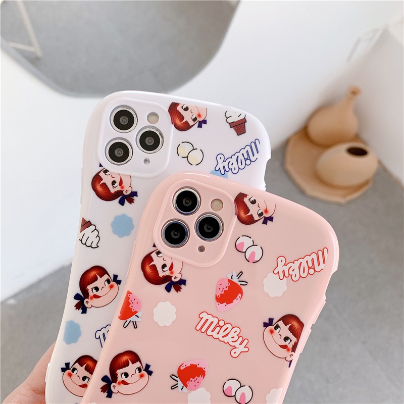 [ IPHONE ] Ốp Lưng Viền Cong Silicon Chống Sock, Va Đập Bảo Vệ Camera Milky - J010