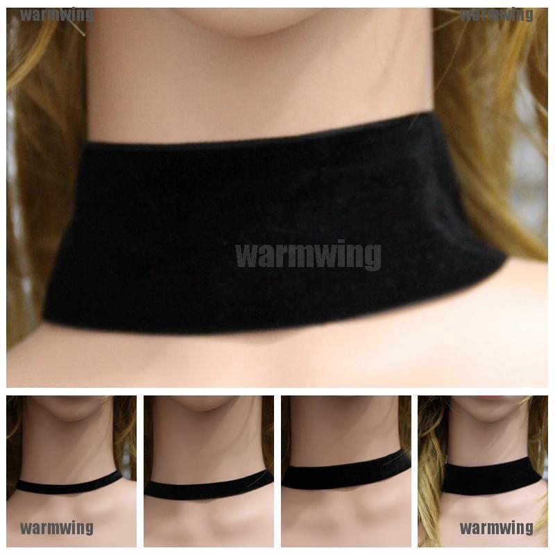 Vòng Cổ Choker Dây Nhung Đen Phong Cách Gothic Cổ Điển