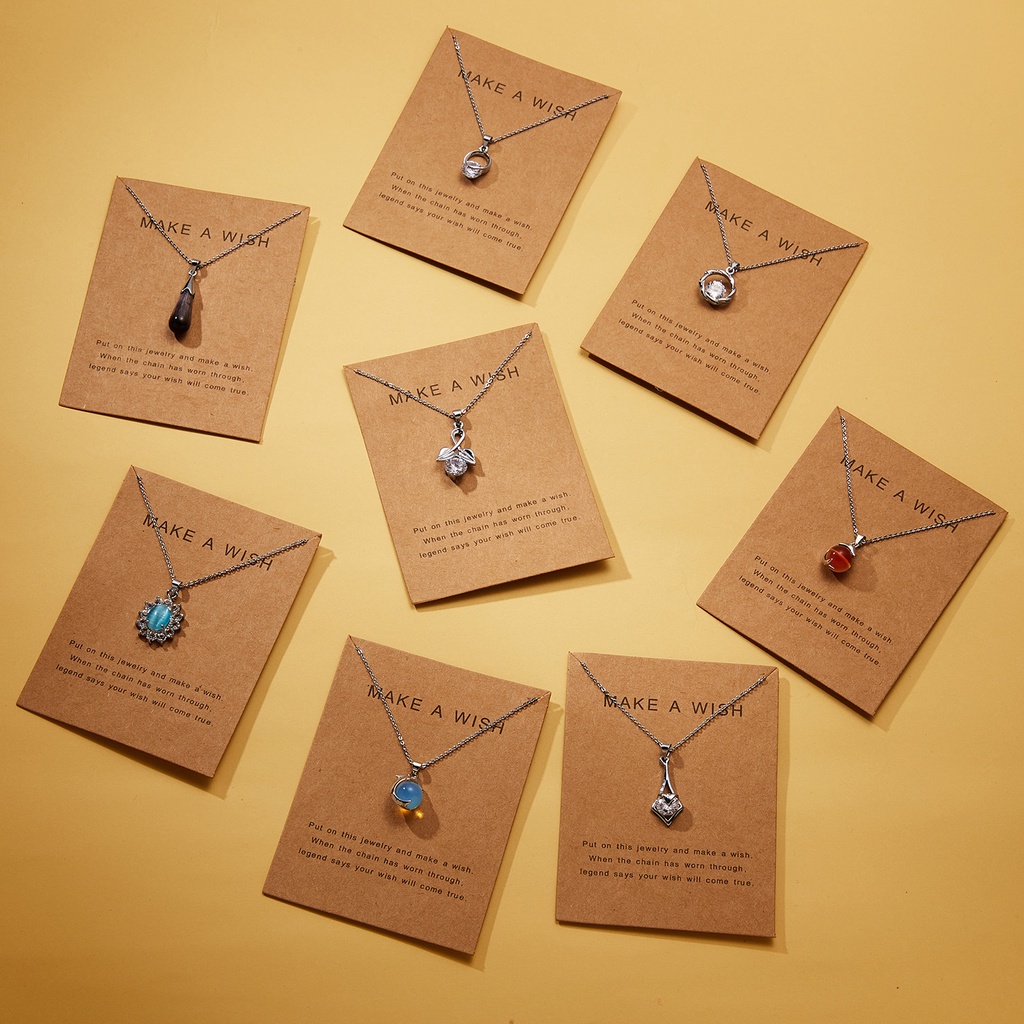 Vòng cổ RINHOO FRIENDSHIP mặt tùy chọn khảm đá thời trang