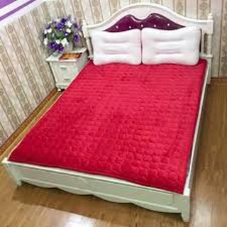 Thảm nỉ nhung trải giường, đệm,sàn 1m6x2m màu đỏ tươi