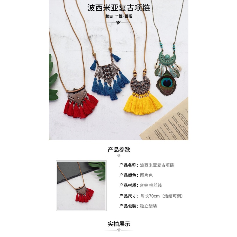 Vòng Cổ Bohemian Dáng Dài Phong Cách Dân Tộc Thời Trang Mới 2022