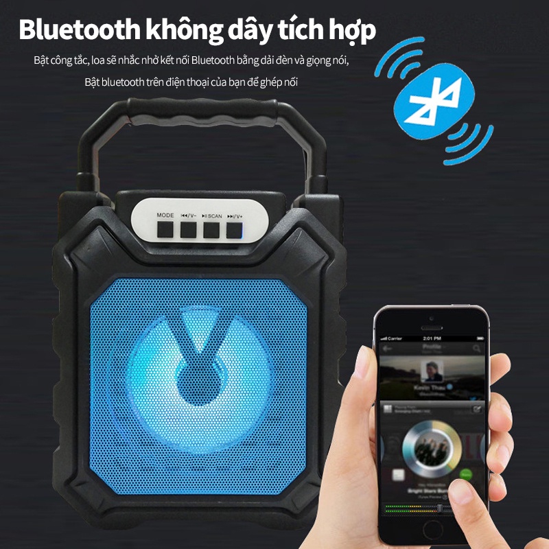 Loa Bluetooth Karaoke Công Suất Cực Lớn, Loa Trợ Giảng  XáchTay  Giảng  XáchTay ,Hỗ trợ đầu ra micrô có dây / không dây