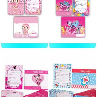 Thiệp mời sinh nhật, thôi nôi set 10 cái