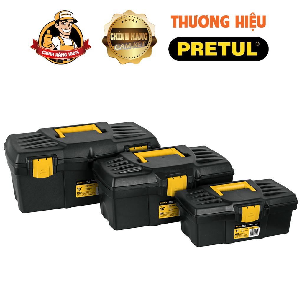 Thùng đồ nghề nhựa,Dụng cụ cầm tay,Hộp đựng 41 x 21 x 19cm 16in Pretul chp-16p