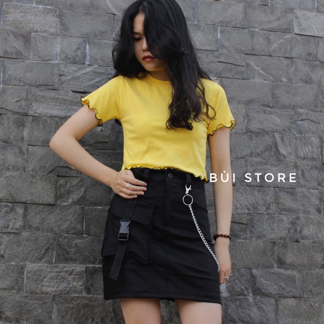 CHÂN VÁY ULZZANG SKIRT BOX phối chain