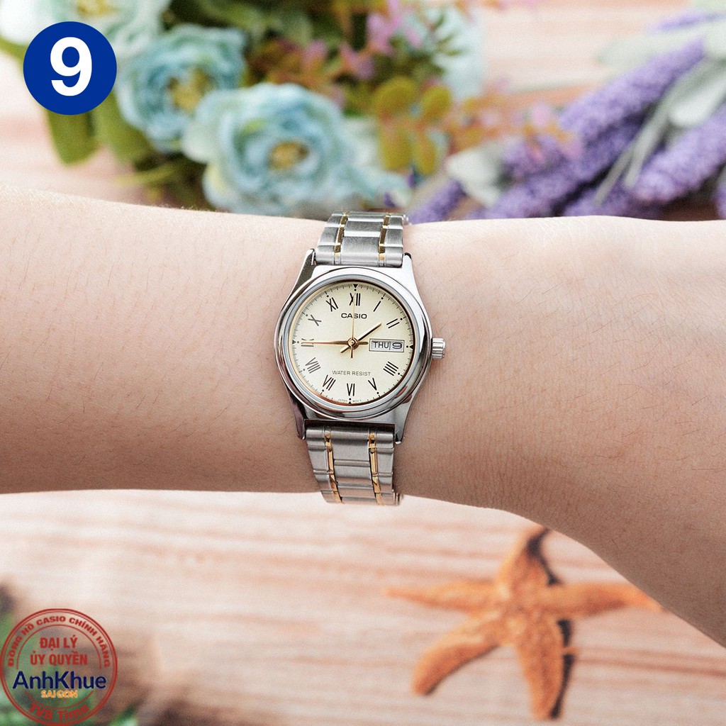 Đồng hồ nữ dây kim loại Casio chính hãng Anh Khuê LTP-V006 Series (25mm)