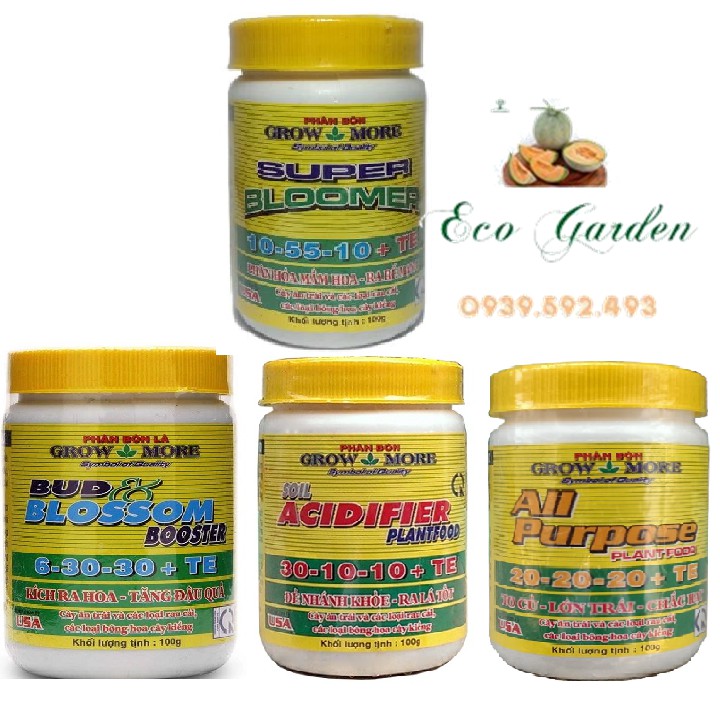 Phân bón lá cao cấp Growmore 6-30-30 - 100G