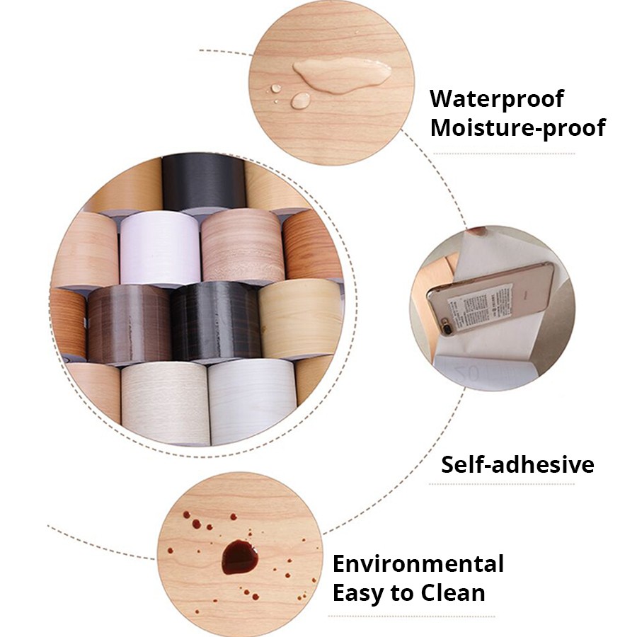 5M Self-Adhesive Baseboard  / Waistline Border Rustic Tile Wall Stickers / PVC skirting baseboard wall sticker /Modern Wallpaper Borders Home Decor