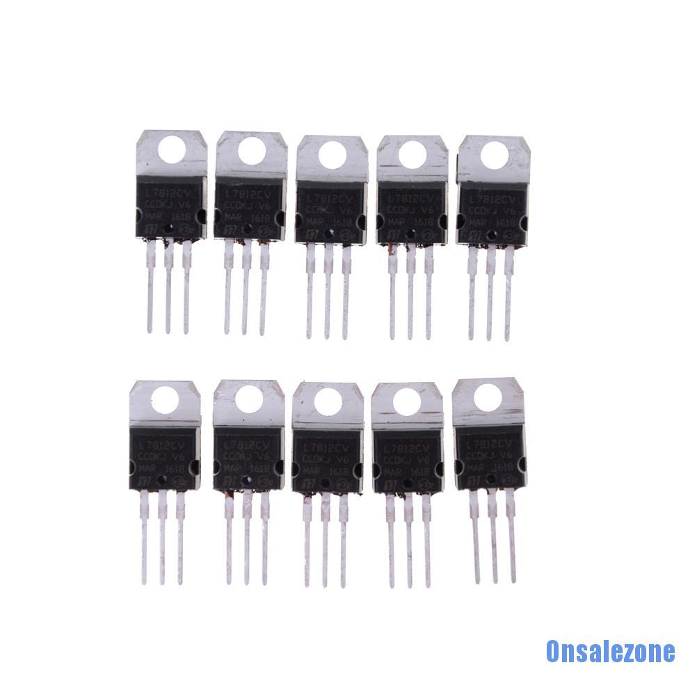 Bộ 10 Linh Kiện Điều Chỉnh Điện Áp Ic L7812cv L7812 To-220 12v