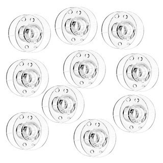 10 Pcs Clear Empty Bobbins Thread String Sewing Machine Plastic Empty Spool