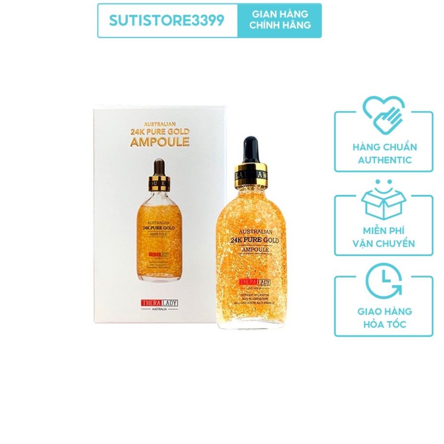 Serum Australia 24k Pure Gold Ampoule 100ml (serum tinh chất vàngg 24k cao cấp Thera Lady Úc)