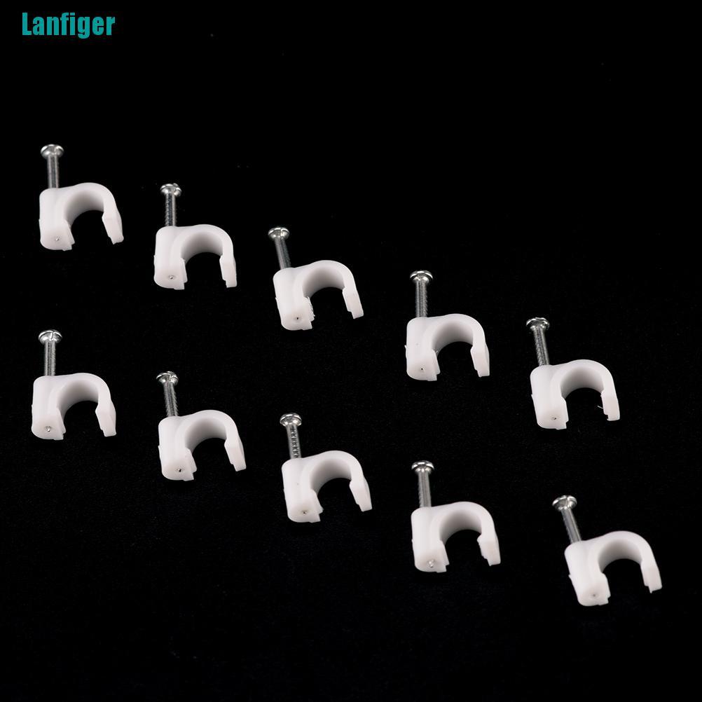 Bộ 100 Kẹp Dây Cáp RG59 Coax Cat5 Cat6