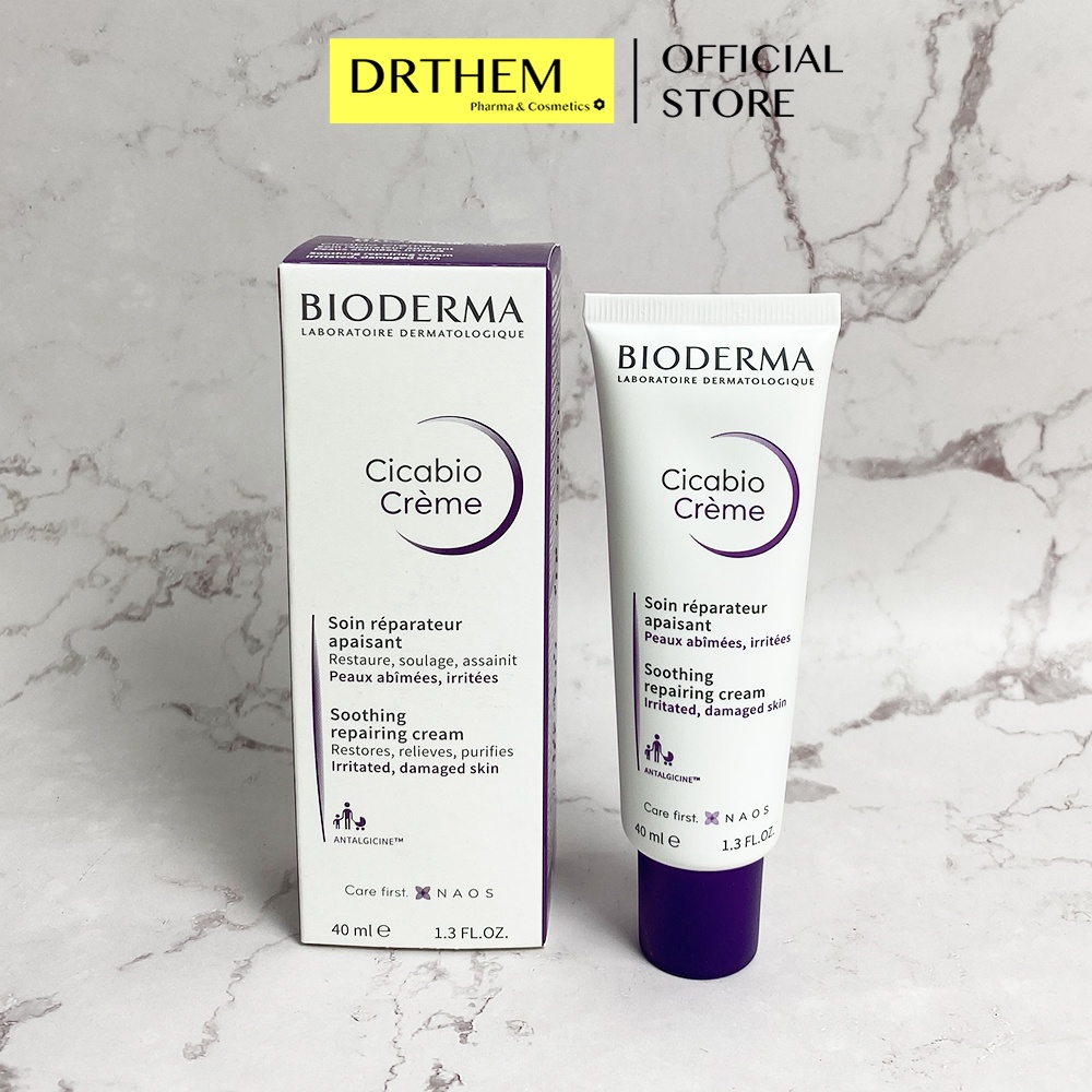 Kem Dưỡng Phục Hồi Bioderma Cicabio Creme - Làm Dịu Da Bị Kích Ứng, Hư Tổn,  40ml - Bioderma Tím