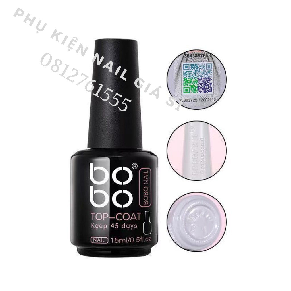 sơn gel Base Top hãng Bobo 15ml [Hàng Chính Hãng]