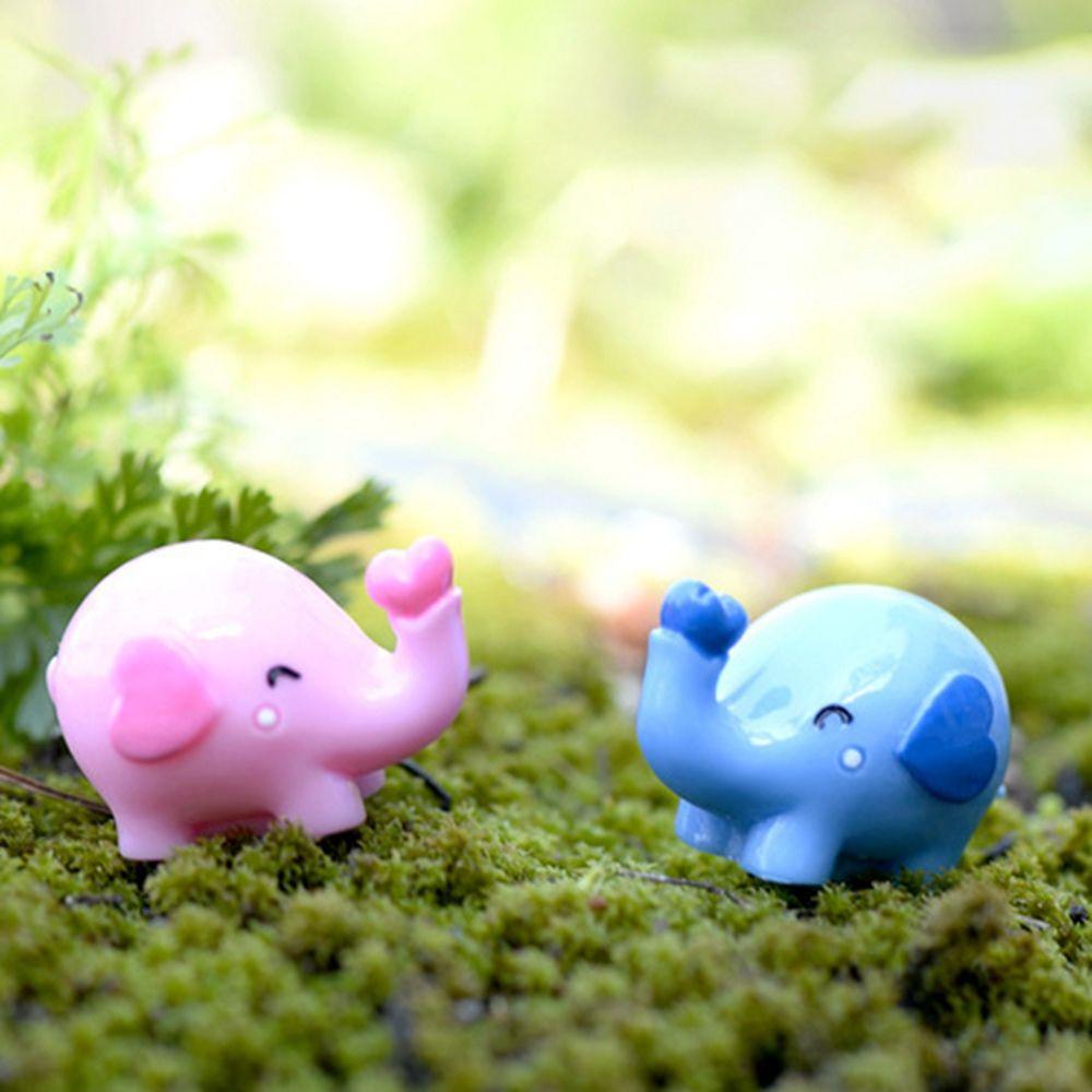 MOCHO Mô Hình Chú Voi Nhỏ Bằng Nhựa Resin Trang Trí Sân Vườn / Nhà Búp Bê